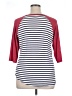 Moa Moa Burgundy 3/4 Sleeve Top Size 1X - photo 2