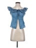 Lulus 100% Cotton Blue Sleeveless Blouse Size S - photo 1