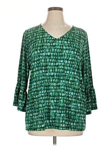 Susan Graver 3/4 Sleeve Blouse (view 1)