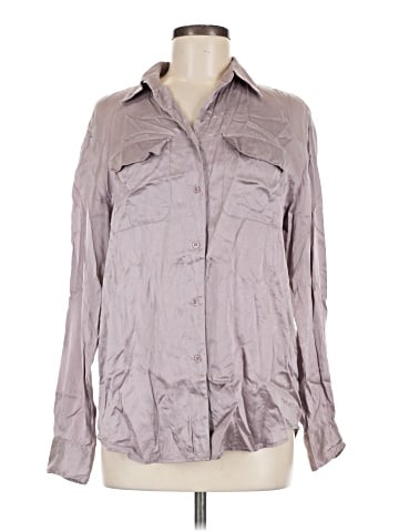 Lauren by Ralph Lauren Long Sleeve Silk Top (view 1)