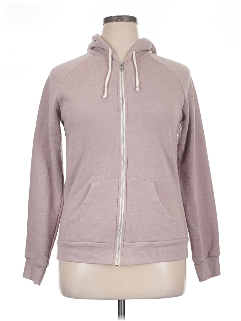 Pre-owned Alternative Earth Zip Up Hoodie In Pink