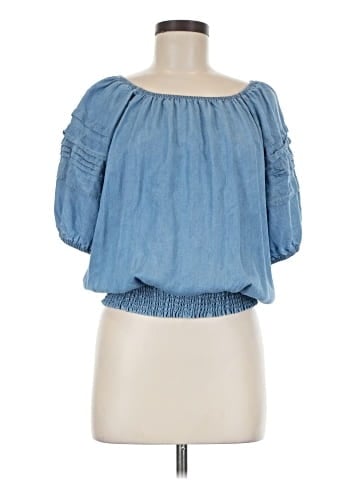 Indigo Rose 3/4 Sleeve Blouse (view 1)