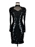Niteline 100% Polyester Stars Black Cocktail Dress Size 8 - photo 1