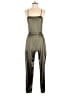 Derek Heart Solid Green Jumpsuit Size S - photo 1