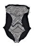 Assorted Brands Graphic Black One Piece Swimsuit Size L - photo 1