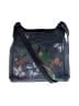 Anuschka 100% Leather Tropical Floral Blue Purple Leather Shoulder Bag One size - photo 1