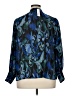 Chico's 100% Polyester Blue Long Sleeve Blouse Size XL (3) - photo 2