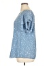 Unbranded Stars Blue Short Sleeve Top Size 1X - photo 5