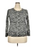 Talbots Animal Print Gray Cardigan Size 2X Petite - photo 1