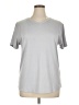 Mia + Tess Metallic Silver Short Sleeve T-Shirt Size XL - photo 1