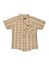 Hurley 100% Cotton Plaid Yellow Short Sleeve Button-Down Shirt Size 7 - photo 1