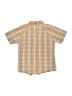 Hurley 100% Cotton Plaid Yellow Short Sleeve Button-Down Shirt Size 7 - photo 2