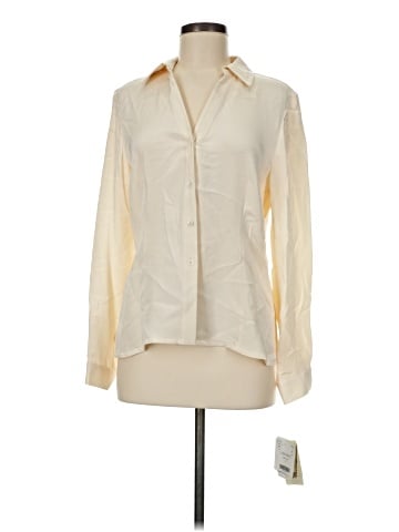 Doncaster Collection Long Sleeve Silk Top (view 1)