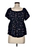 Torrid Blue Short Sleeve Blouse Size Med Plus (00) - photo 1