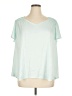 Lane Bryant 100% Polyester Teal Short Sleeve Blouse Size 14 - 16 Plus - photo 1