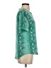 Equipment 100% Polyester Teal Short Sleeve Top Size XS - photo 4