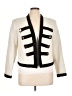 ELOQUII 100% Polyester Chevron-herringbone Ivory Blazer Size 14 Plus - photo 1