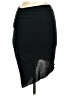 Express 100% Rayon Solid Black Casual Skirt Size M - photo 2