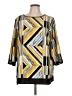 Bob Mackie 100% Polyester Yellow 3/4 Sleeve Blouse Size L - photo 1