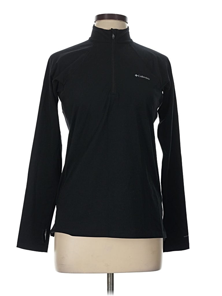 Pre-owned Columbia Long Sleeve Top Black Turtleneck Tops