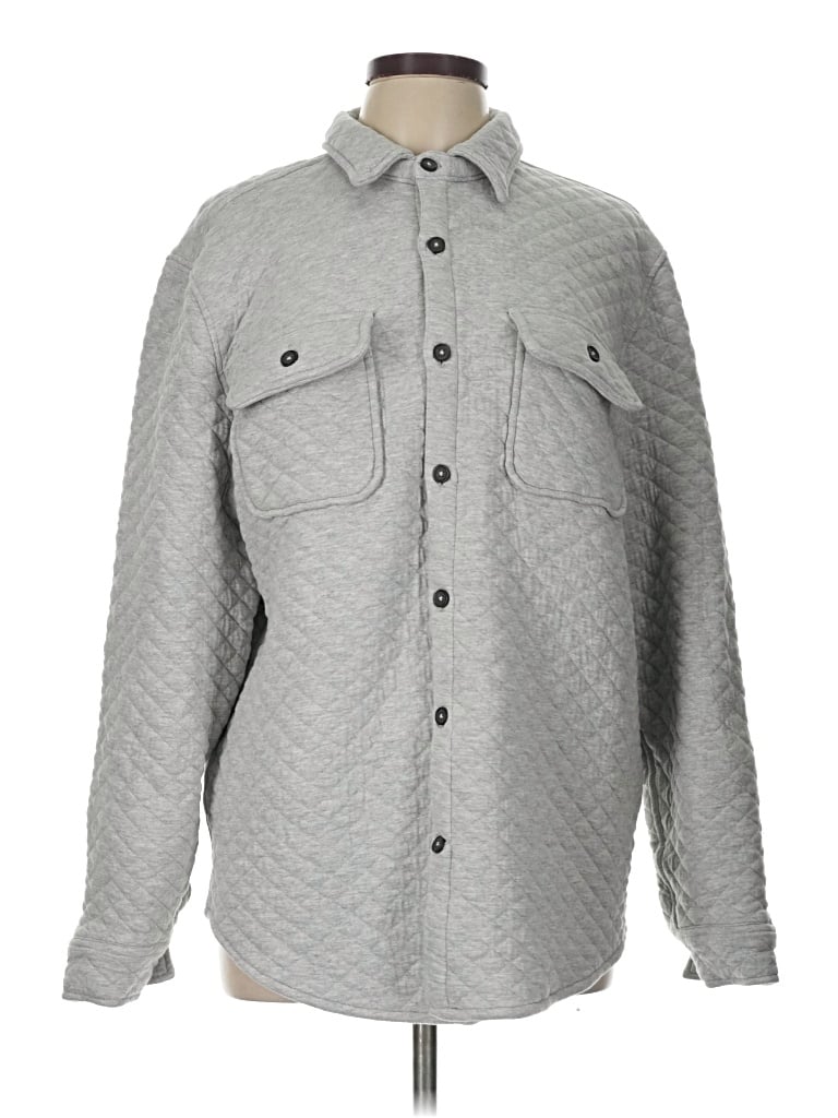Pre-owned St. John's Bay Fleece Jacket In Gray