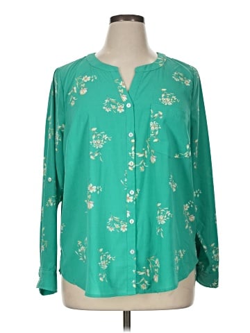 Skies Are Blue Long Sleeve Blouse (view 1)