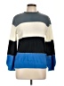 Misslook Color Block Blue Pullover Sweater Size L - photo 1