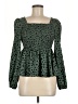 Shein 100% Polyester Green Long Sleeve Blouse Size 6 - photo 1