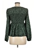 Shein 100% Polyester Green Long Sleeve Blouse Size 6 - photo 2