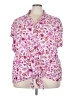 Torrid 100% Rayon Floral Pink Short Sleeve Blouse Size 4X Plus (4) - photo 1