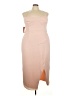 BHLDN 100% Polyester Solid Pink Tan Cocktail Dress Size 22 - photo 1