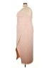 BHLDN 100% Polyester Solid Pink Tan Cocktail Dress Size 22 - photo 5