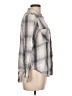 Mudd Plaid Gray Long Sleeve Blouse Size L - photo 4