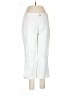 Banana Republic 100% Polyester Stripes White Casual Pants Size 8 - photo 1
