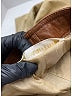 Valentino 100% Leather Tan Gold Suede Pants Size 8 - photo 3