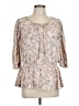 MELLODAY Pink 3/4 Sleeve Blouse Size L - photo 1