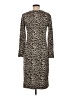 Ann Taylor LOFT Animal Print Brown Casual Dress Size M - photo 2