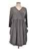 Colletta Solid Gray Casual Dress Size 12 - photo 1