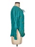 White Stag 100% Rayon Teal Long Sleeve Blouse Size M - photo 4