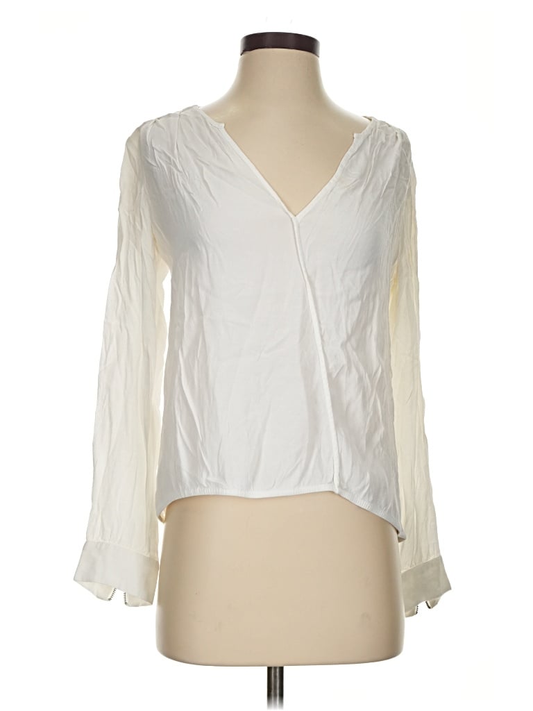 Pre-owned Trouve Long Sleeve Blouse In Ivory