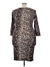 Unbranded Animal Print Brown Casual Dress Size 3X - photo 2