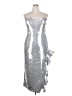 Southern Fried Chics 100% Polyester Metallic Silver Cocktail Dress Size 3X - photo 1