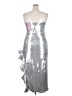 Southern Fried Chics 100% Polyester Metallic Silver Cocktail Dress Size 3X - photo 2