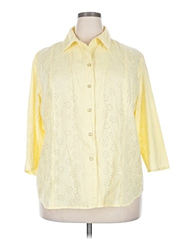 City Blues by Koret 3/4 Sleeve Button-Down Shirt (view 1)