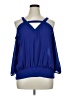 Bold Elements 100% Polyester Blue 3/4 Sleeve Blouse Size XL - photo 1