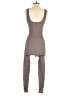 OQQ Solid Brown Jumpsuit Size S - photo 2