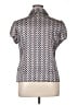 Apt. 9 Print Silver Short Sleeve Blouse Size XL (petite) - photo 2
