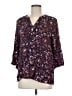 Gloria Vanderbilt 100% Viscose Floral Blue 3/4 Sleeve Blouse Size M - photo 1