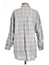 Max Studio 100% Cotton Plaid Gray 3/4 Sleeve Button-Down Shirt Size L - photo 2
