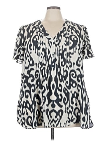 Rose + Olive Short Sleeve Blouse (view 1)